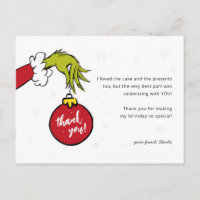 Grinch Mean One Birthday Thank You