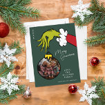 Grinch Merry Grinchmas Family Photo Christmas Holiday Postcard<br><div class="desc">Celebrate the Holidays with Grinch this year! This green holiday card features the text "Merry Grinchmas" and the iconic Grinch hand. Personalise by adding your favourite family photo,  and names.</div>