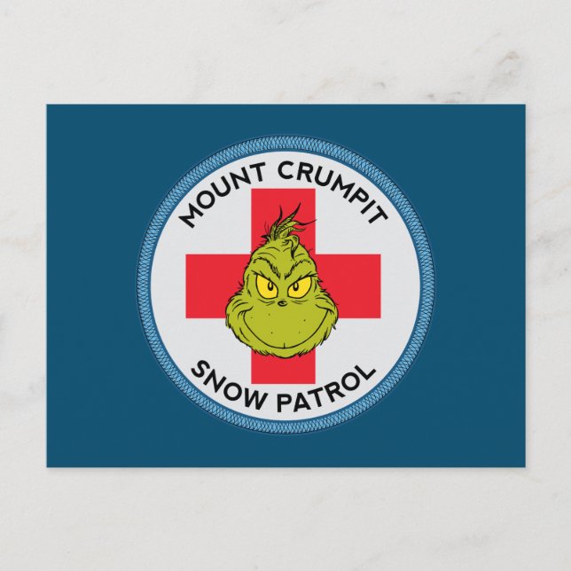 Grinch | Mt. Crumpit Snow Patrol Postcard (Front)