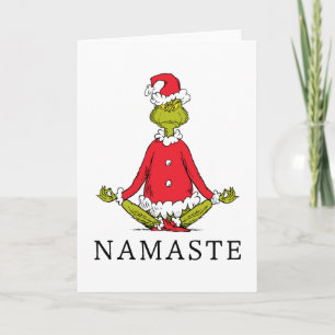 Grinch Namaste Santa Claus Card