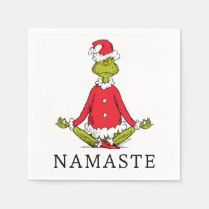 Grinch   Namaste Santa Claus Napkin