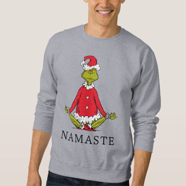 Grinch | Namaste Santa Claus Sweatshirt (Front)