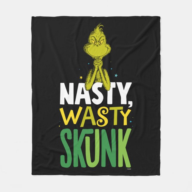 Grinch | Nasty Wasty Skunk Fleece Blanket (Front)