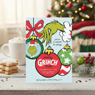 Grinch Ornament Christmas Party Holiday Card