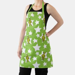 Grinch Peeking Star Pattern Apron