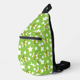 Grinch Peeking Star Pattern Sling Bag