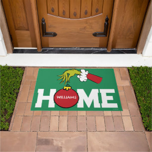 Grinch Personalised Name Doormat