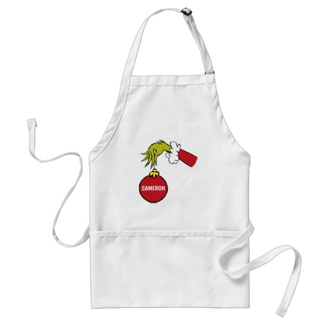 Grinch | Personalised Name Standard Apron (Front)