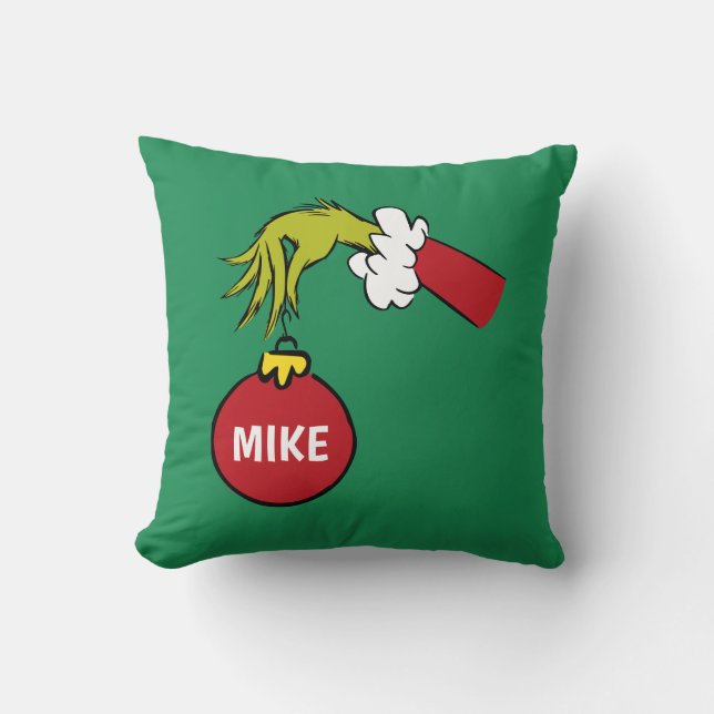 Grinch | Personalised Ornament Cushion (Front)
