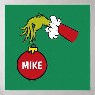 Grinch Personalised Ornament Poster