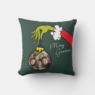 Grinch Personalised Ornament Throw Pillow