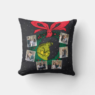 Grinch Personalized Ornament Throw Pillow