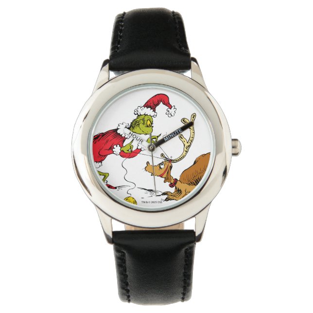 Grinch Prepares Max the Reindeer Watch (Front)