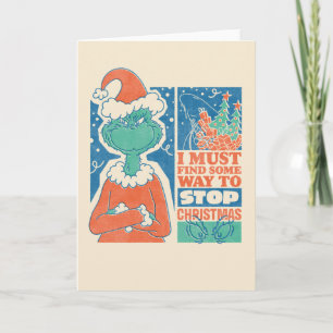 Grinch   Stop Christmas Vintage Graphic Card