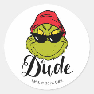 Grinch The Dude Classic Round Sticker