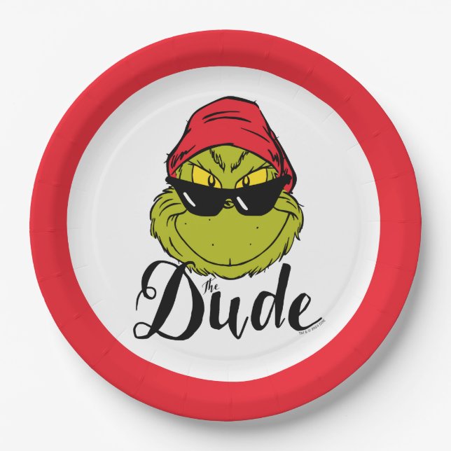 Grinch | The Dude Paper Plate (Front)