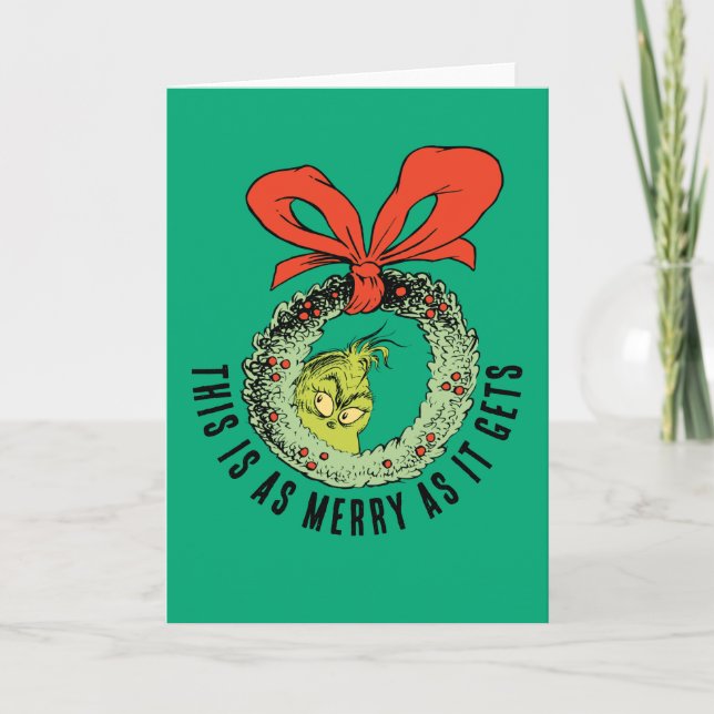 Grinch | This Is As Merry As It Gets Holiday Card (Front)