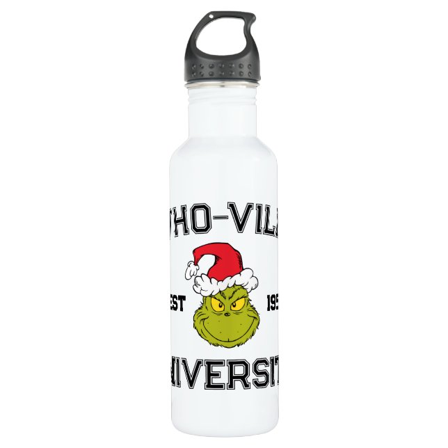 Grinch | Who-ville University Est 1957 710 Ml Water Bottle (Front)