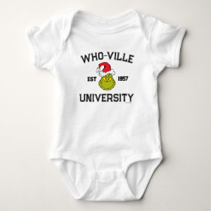 Grinch   Who-ville University Est 1957 Baby Bodysuit