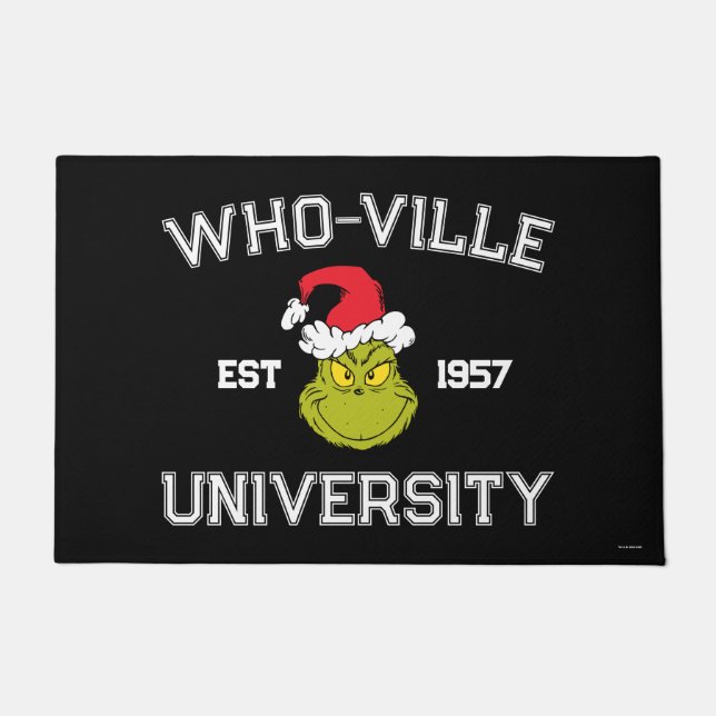 Grinch | Who-ville University Est 1957 Doormat (Front)