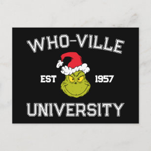 Grinch Who-ville University Est 1957 Postcard