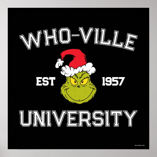 Grinch | Who-ville University Est 1957 Poster (Front)