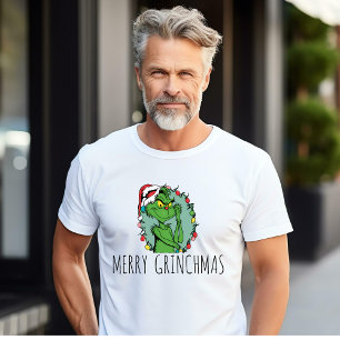 Grinch with Light Merry Grinchmas T-Shirt