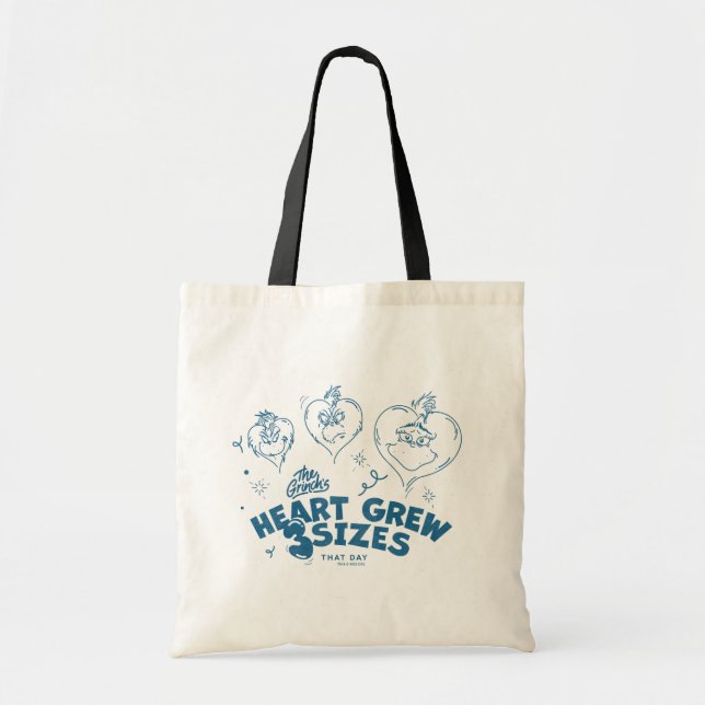 Grinch's Heart Grew 3 Sizes Tote Bag (Front)