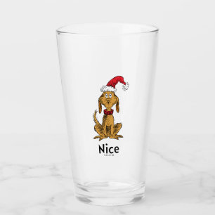 Grinch's Max Santa Claus Hat Glass