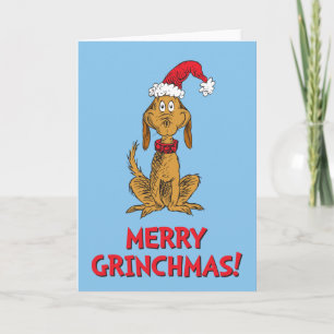 Grinch's Max Santa Claus Hat Holiday Card