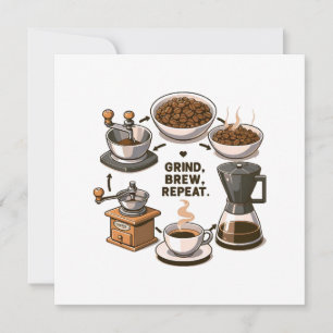 Grind Brew Repeat Invitation