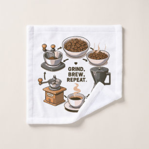 Grind Brew Repeat Wash Cloth