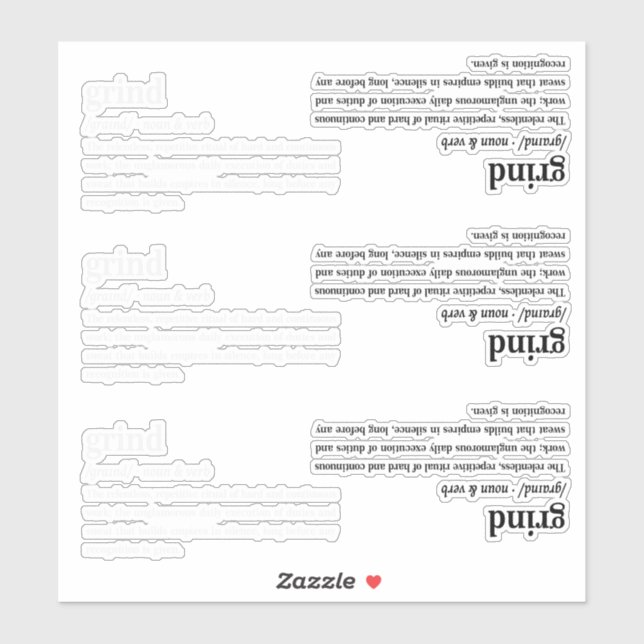 Grind Dictionary Definition Aesthetic  (Sheet)