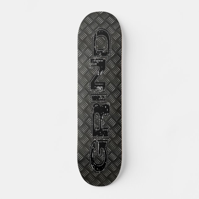 Grind Metal Pattern Skateboard (Front)