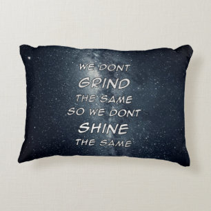 Grind & Shine Stars Motivational Inspiration Decorative Cushion