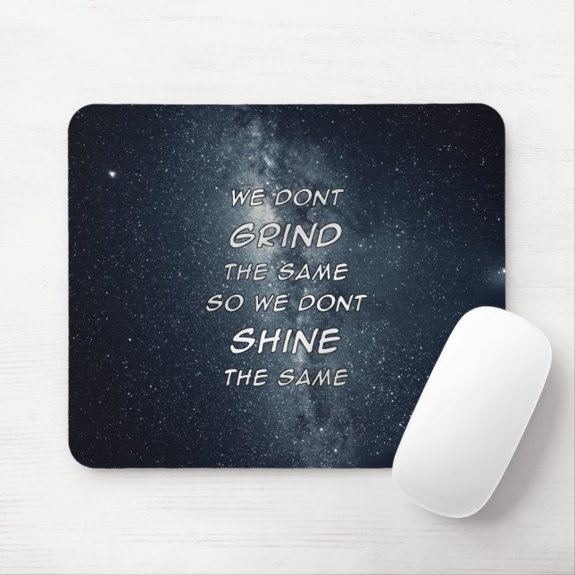 Grind & Shine Stars Motivational Inspiration Mouse Pad (With Mouse)