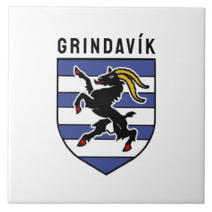 Grindavík Coat of Arms - Iceland Ceramic Tile
