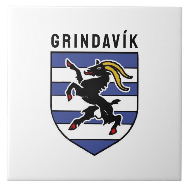 Grindavík Coat of Arms - Iceland Ceramic Tile (Front)