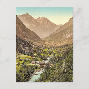 Grindelwald, road from Zwiellutschine, Bernese Obe Postcard