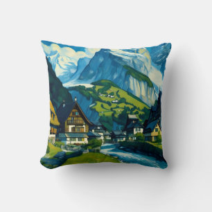 Grindelwald Switzerland Art Cushion