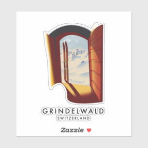 Grindelwald Switzerland ski poster