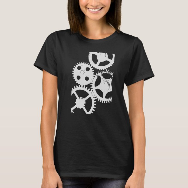 Grinding Gears Steampunk Clockwork Watch Cogs & Ge T-Shirt (Front)
