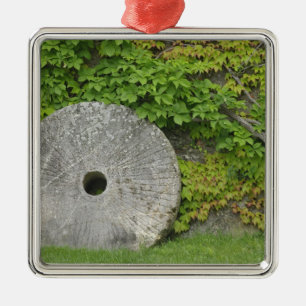 Grinding stone, Castle Banfi in Tuscany region, Metal Ornament