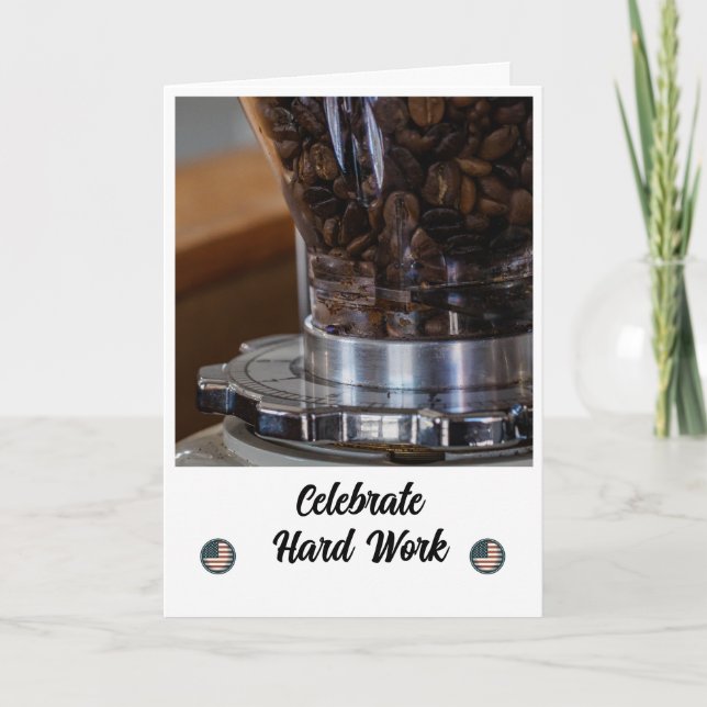 Grinding Through - A Labour Day Card (Front)