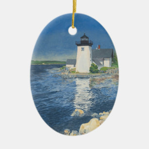 Grindle Point Lighthouse Ceramic Ornament