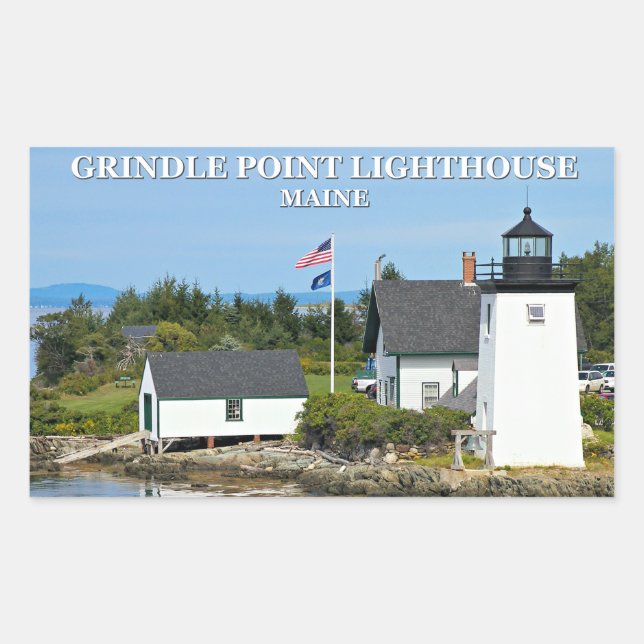 Grindle Point Lighthouse, Maine Stickers (Front)