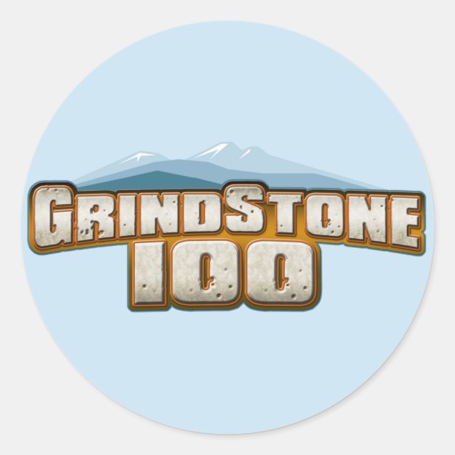 Grindstone 100 classic round sticker (Front)