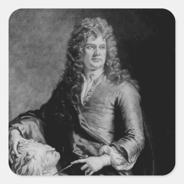 Grinling Gibbons , engraved by J. Smith Square Sticker (Front)