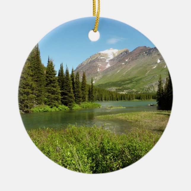 Grinnell Creek at Glacier National Park Ceramic Tree Decoration (Front)