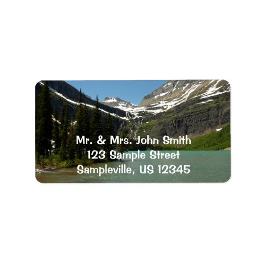 Grinnell Lake at Glacier National Park Address Label